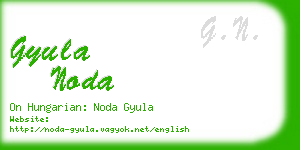 gyula noda business card